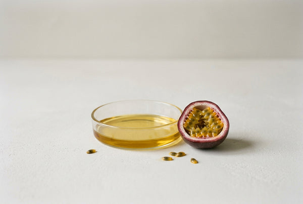 Passion seed oil, cold pressed from the seed and filtered, and nothing else.
