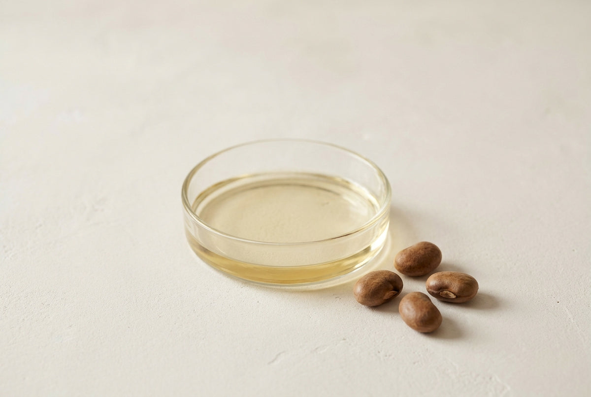Baobab seed oil, cold-pressed from the seed of the African baobab.