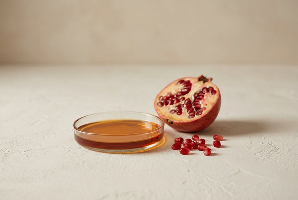 Pomegranate seed oil, pressed from the seeds within the fruit.