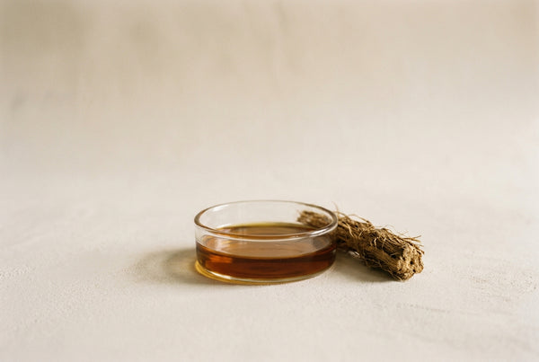 Vetiver, the grass whose roots give the range its earthy scent.